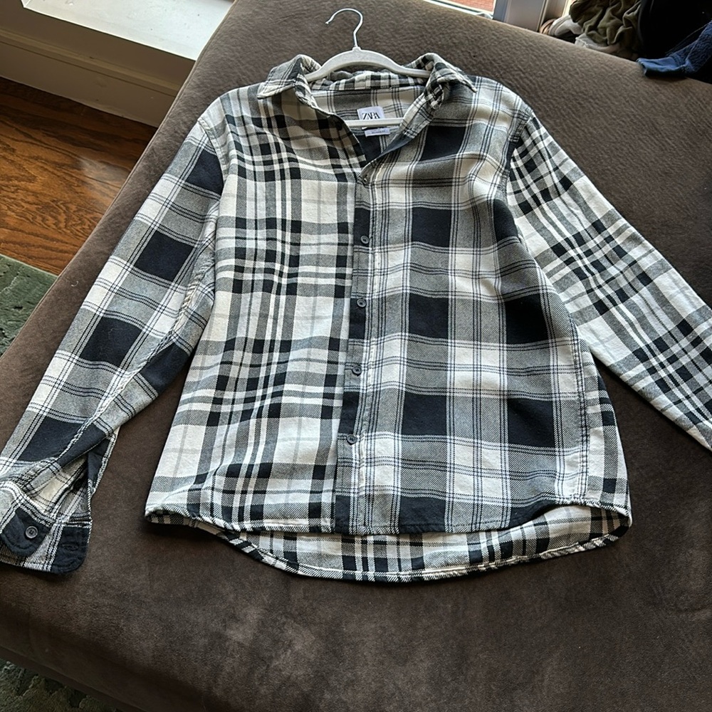 Zara Duel Pattern Plaid Flannel